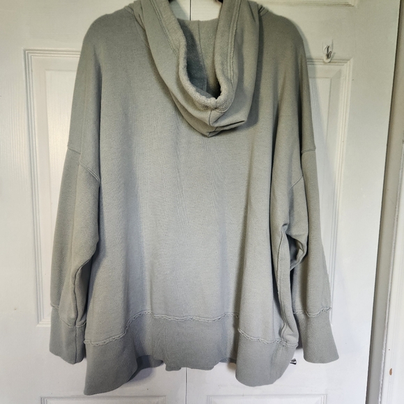 Aerie Down To Earth Oversized Full Zip Sage Green Hoodie Size XXL - Picture 10 of 10